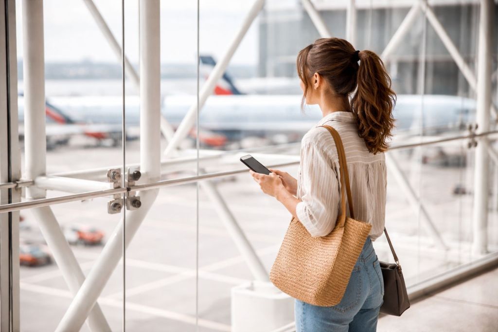 Frau Flughafen