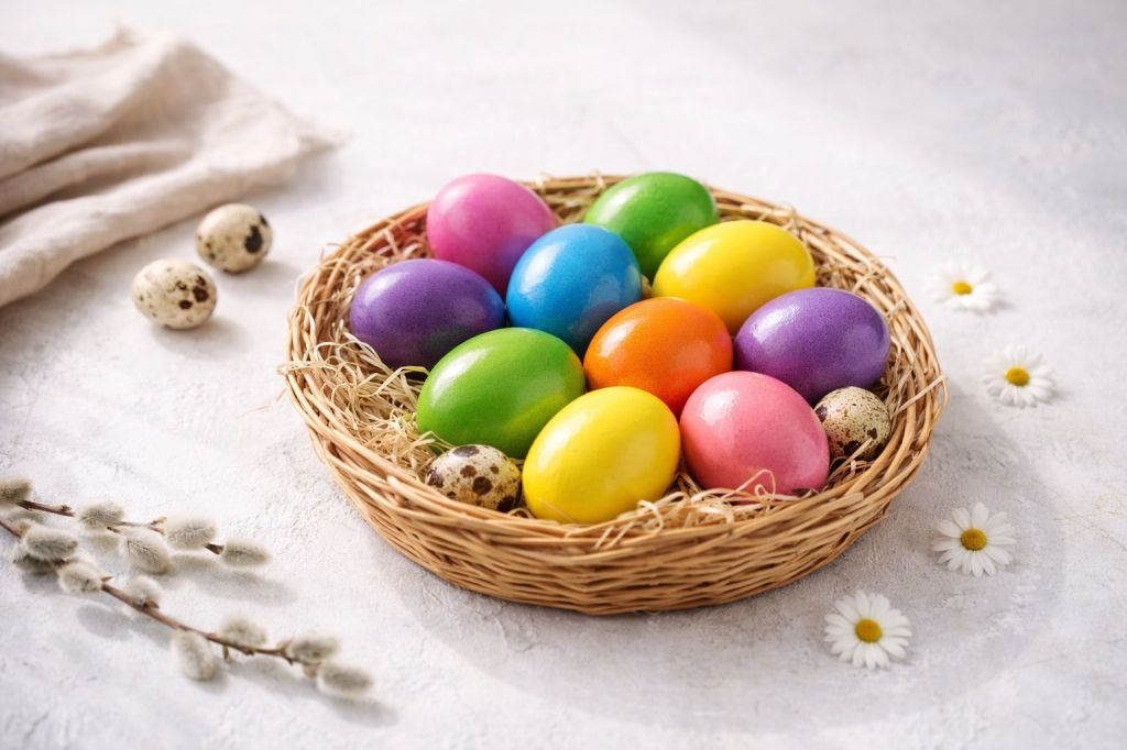 Bunte Eier Ostern