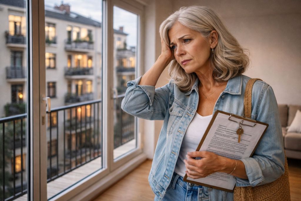 Frau Rentnerin Wohnung