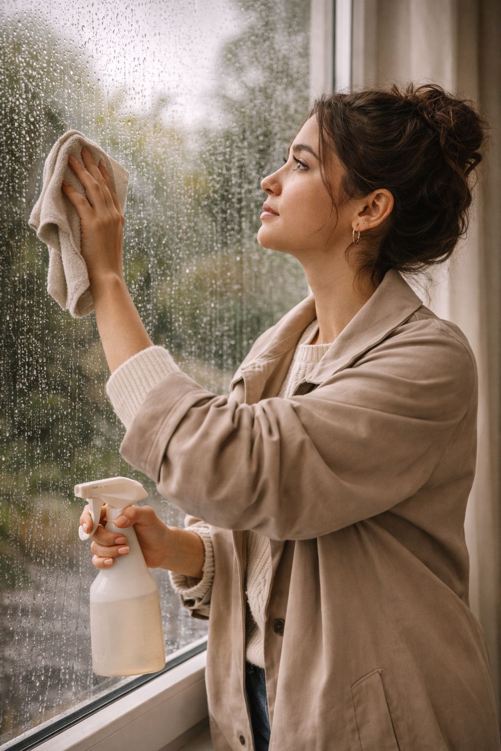 Fenster putzen bei Regen