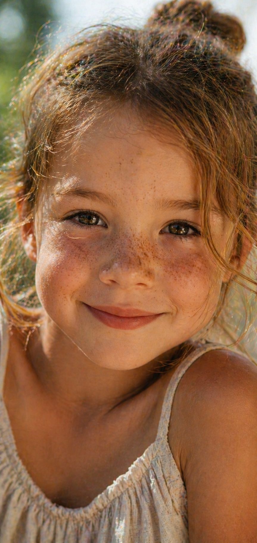 Kind Sommersprossen