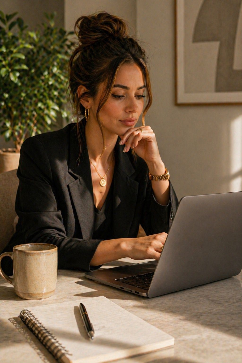 Frau am Laptop