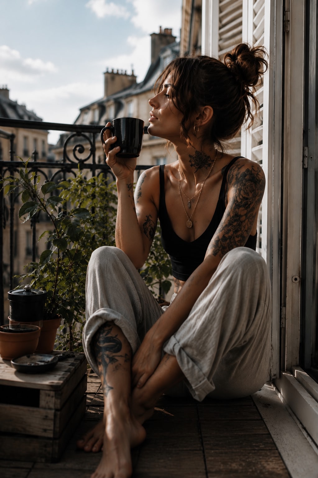 Frau Balkon