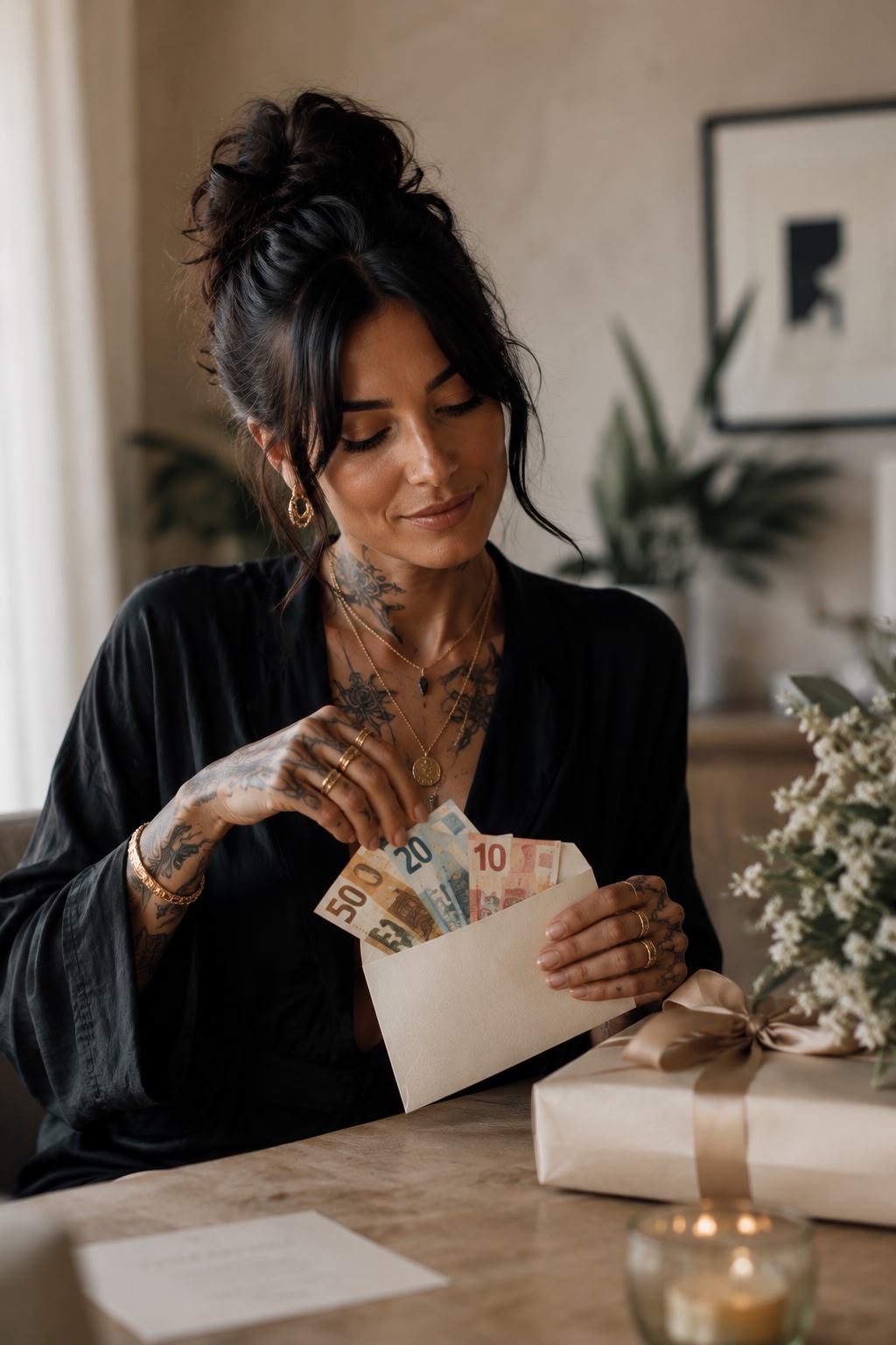 Frau Geschenk