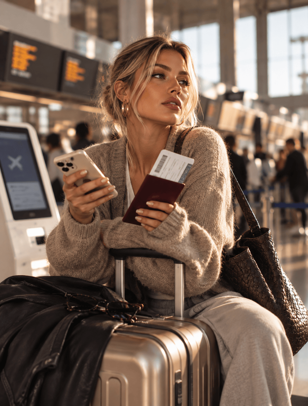 Frau Flughafen